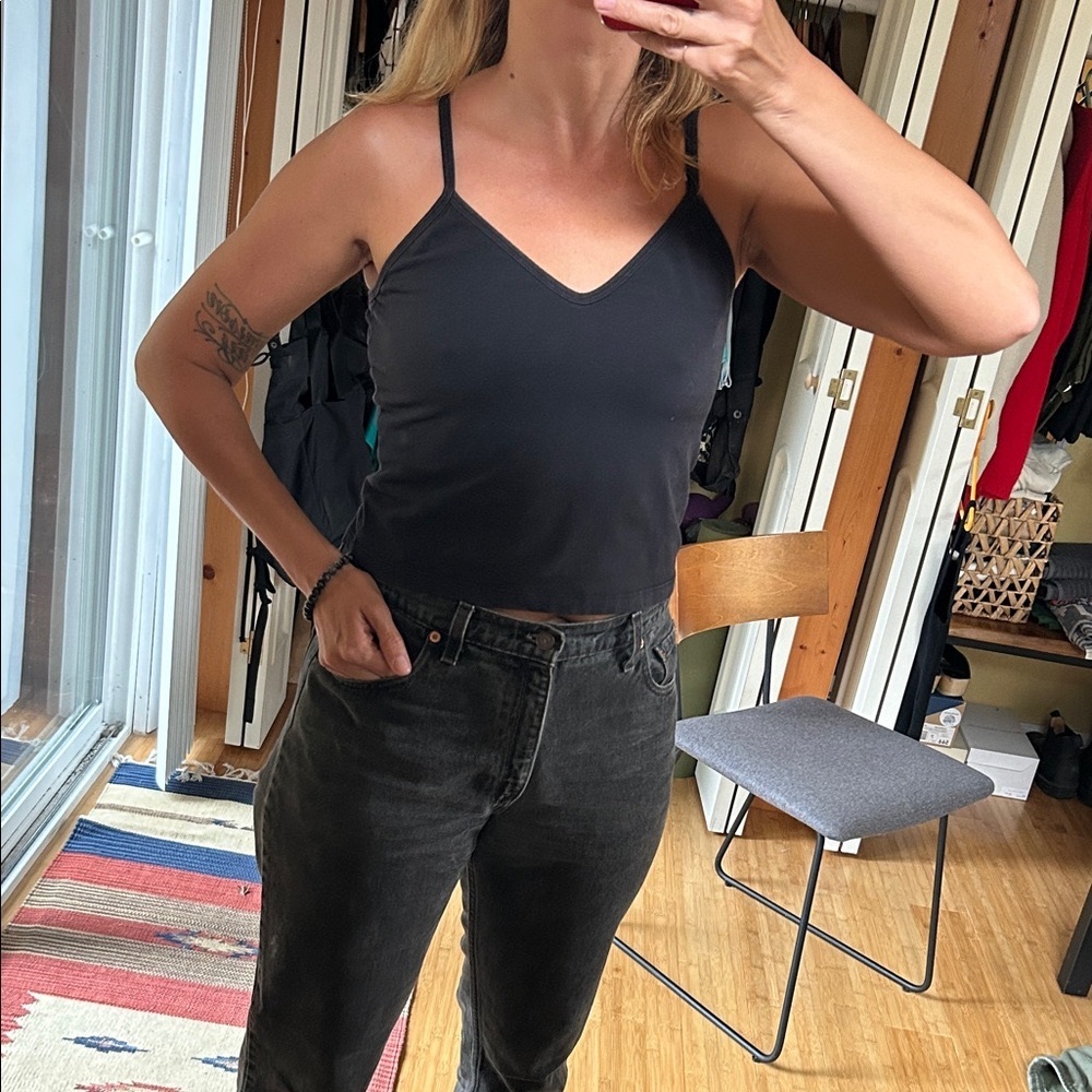 Jungmaven Black Spaghetti Tank Top